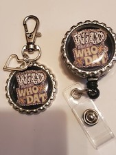 New Orleans Saints work Badge Retractable Reel ID  bag purse luggage clip nurse