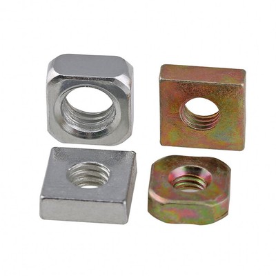 Zinc Plated 50pcs 7/8-9 Square Nuts Regular Steel Zinc Plated 50pcs 7/8-9 Square Nuts Regular Steel