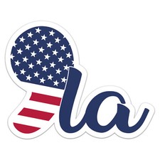 American Flag Comma La Kamala Harris Sticker