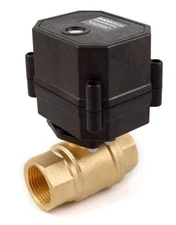 3/4" NPT Motorized Ball Valve N/C 110/115/120 to 220/240 VAC 2-wire Brass 