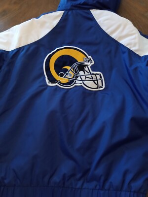 Los Angeles Rams jacket Starter brand size Large helmet design | eBay