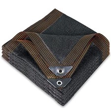 Outdoor Dog Kennel Cover 10 x 12ft Black Mesh Sunblock Shading Cloth Cover