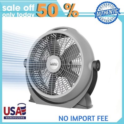 Lasko WindMachine 20'' 3 Speed Pivoting Air Circulator Floor Fan, Gray, A20304