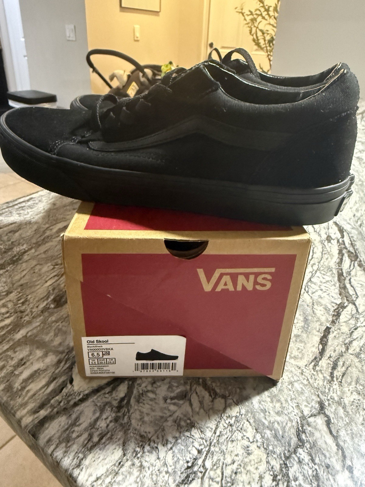 VANS Old Skool Black Canvas Lace-Up Low Top Sneakers Men’s US 6.5