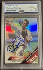 Johnny Knoxville Signed 2016 Topps Chrome First Pitch Card Jackass PSA/DNA Slab