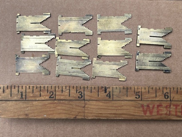 Vintage Linotype Printing Letter Press Brass Matrix Mat Group Of 11