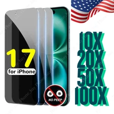 Anti-Spy Privacy Glass Screen Protector Lot For iPhone13 14 15 16 17 ProMax XR