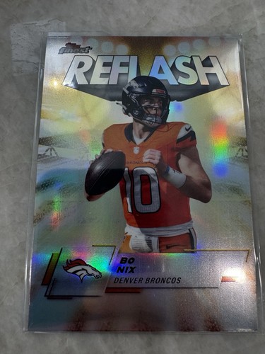 Topps Finest Reflash Refractor 2025 Bo Nix Denver Broncos #RF-3