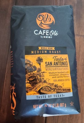 HEB Cafe Ole SAN ANTONIO Medium Roast Whole Bean Coffee 2 Lb