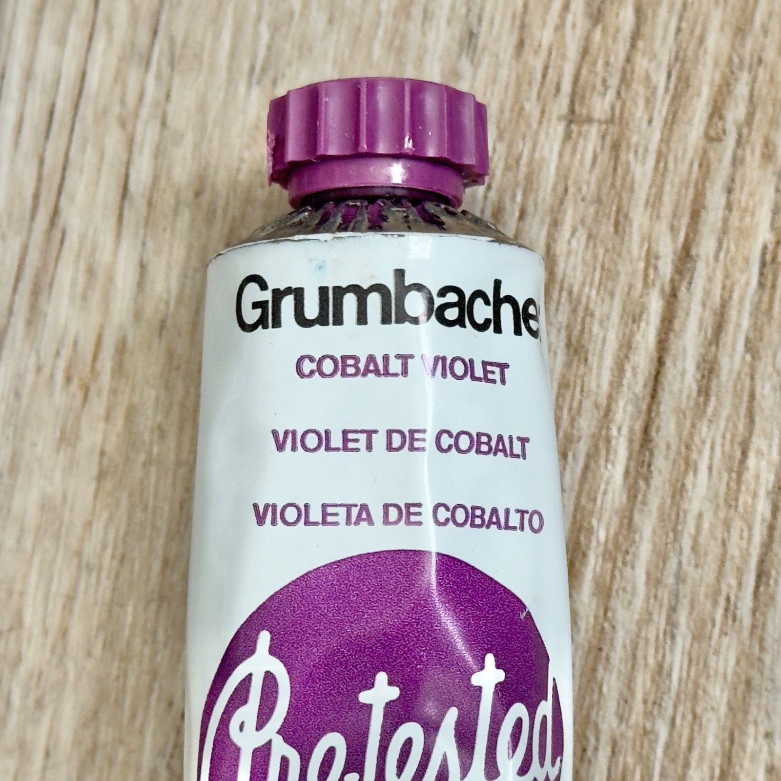 Grumbacher Pre-Tested Artists Oil Color Cobalt Violet 37ml Unused Read