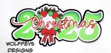 CRAFTECAFE 2025 CHRISTMAS TITLE paper piecing scrapbook die cut piece 3D page