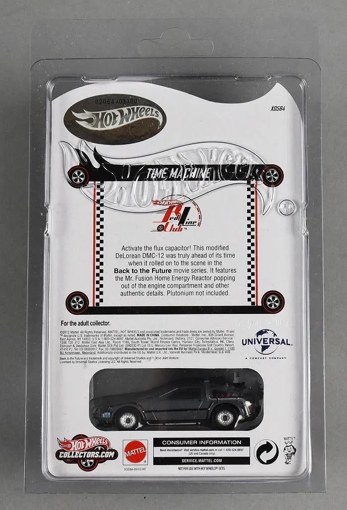 Hot Wheels Red Line RLC Back to the Future DeLorean TIME