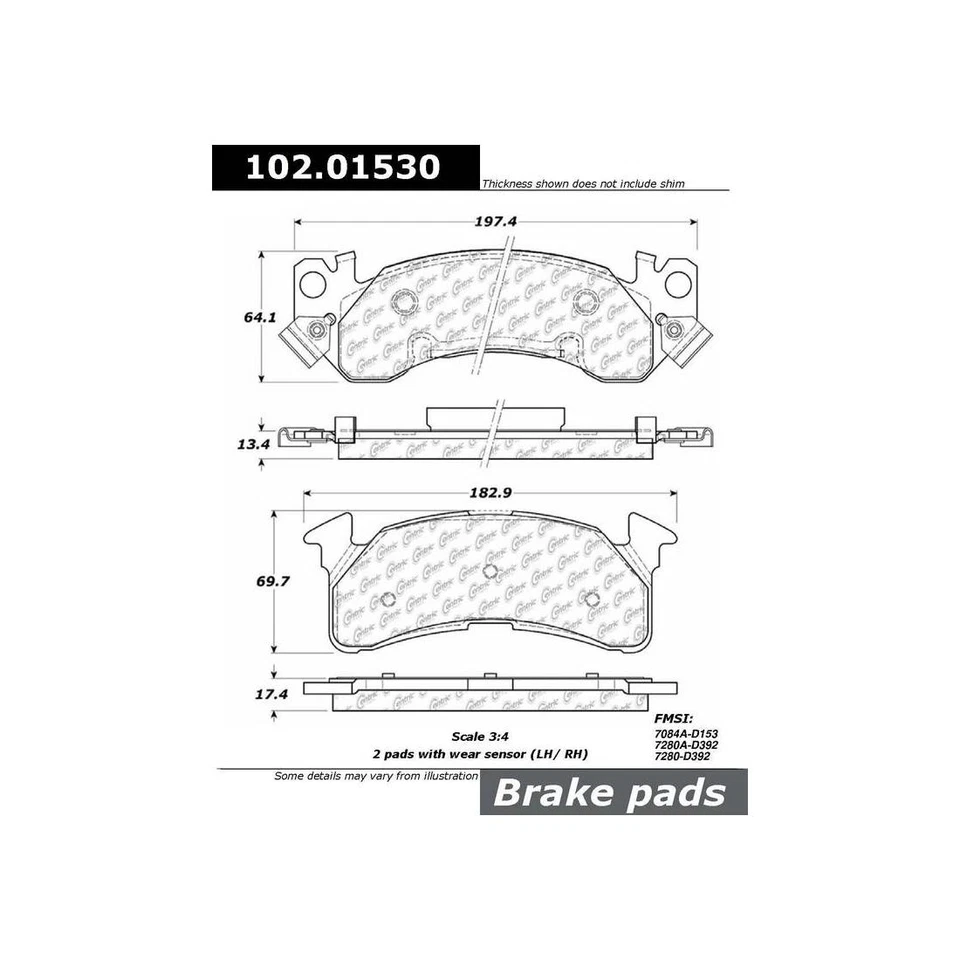 C-Tek Front Disc Brake Pad Set for 1979-1986 Chevrolet C20 - Image 4 of 4