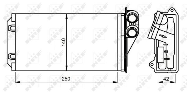 NRF 54305 Heat Exchanger, interior heating for CITROËN,PEUGEOT - Image 34