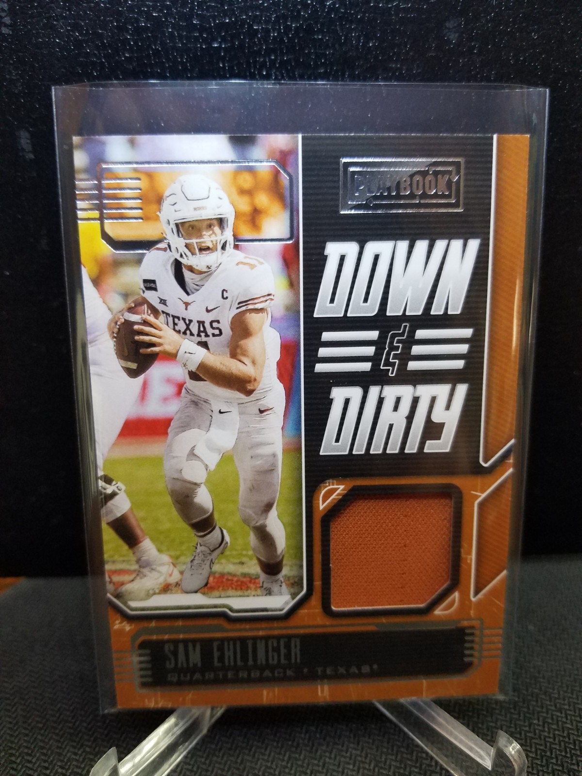 Sam Ehlinger Panini Chronicles Draft Picks Playbook Down and Dirty #SE Base