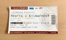 HEARTS VS KILMARNOCK 2011 TYNECASTLE SCOTTISH PREMIERSHIP FOOTBALL TICKET STUB