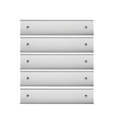 5 PCS Nameplate Holder Wall Door Silver 2x10 Inch Aluminum Office Desk Sign