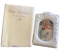 Russ Baby  s Christening Porcelain Frame 3.5x5 14828 w/ Original Box