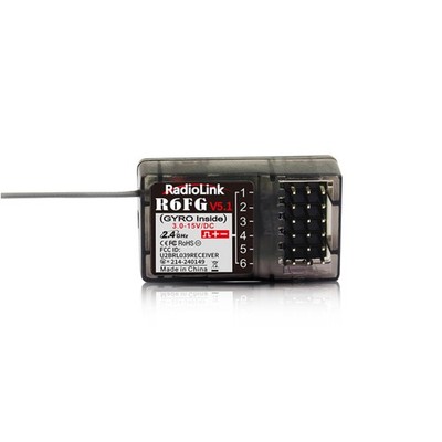 Radiolink R6FG 6 Channels 2.4GHz RC Receiver with Gyro, Surface Long Range Co...