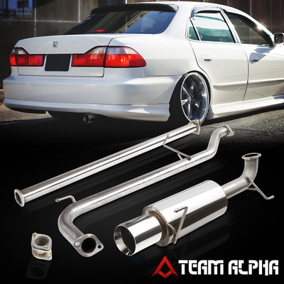 #ad Fits 1998 2002 Accord 2.3 F23 4quot; BEVELED TIP MUFFLER SS Catback Exhaust System $165.89
