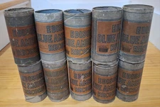 10 EMPTY EDISON  BLUE AMBEROL CYLINDER RECORD BOXES - NO RECORDS