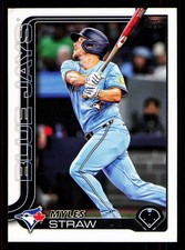 2025 Topps Update #US340 Myles Straw Toronto Blue Jays Baseball Card