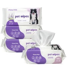 1/4 Pack 100/400Ct Lavender-Scented Pet Grooming Wipes for Dogs  Cats, 8x8 inch
