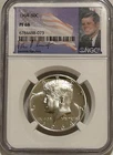 1964 Proof Kennedy Silver Half Dollar NGC PF68 JFK Facsimile Label