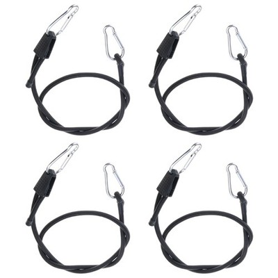 4pcs Stretchable Rubber Motorcycle Bungee Cords Adjustable Tie Downs for Roof
