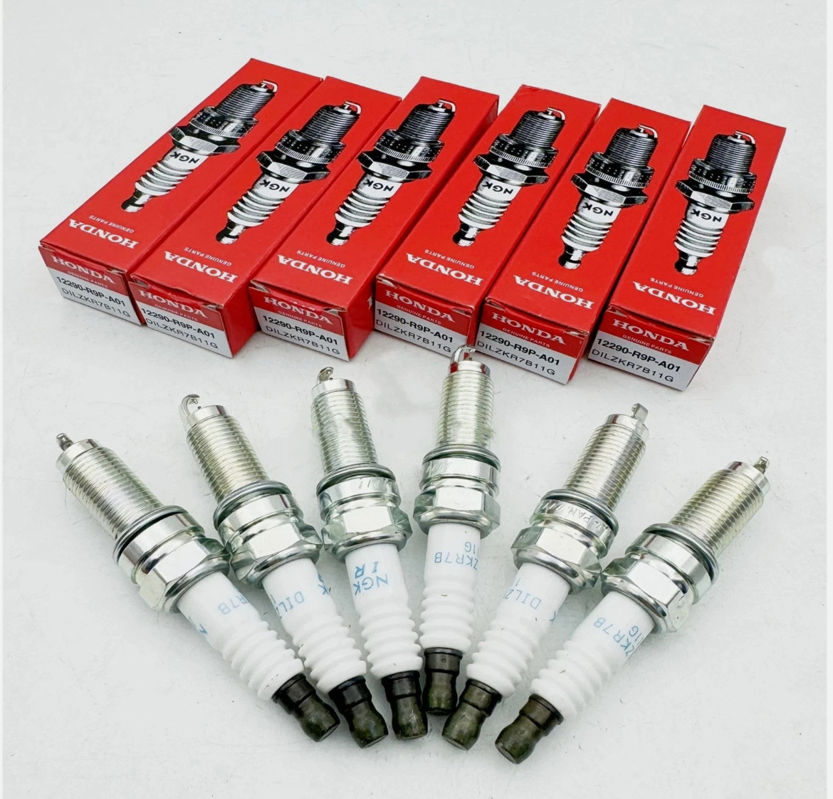 6PCS 12290-R9P-A01 Spark Plugs For 95350 NGK HONDA MDX TLX RLX DILZKR7B11G NEW