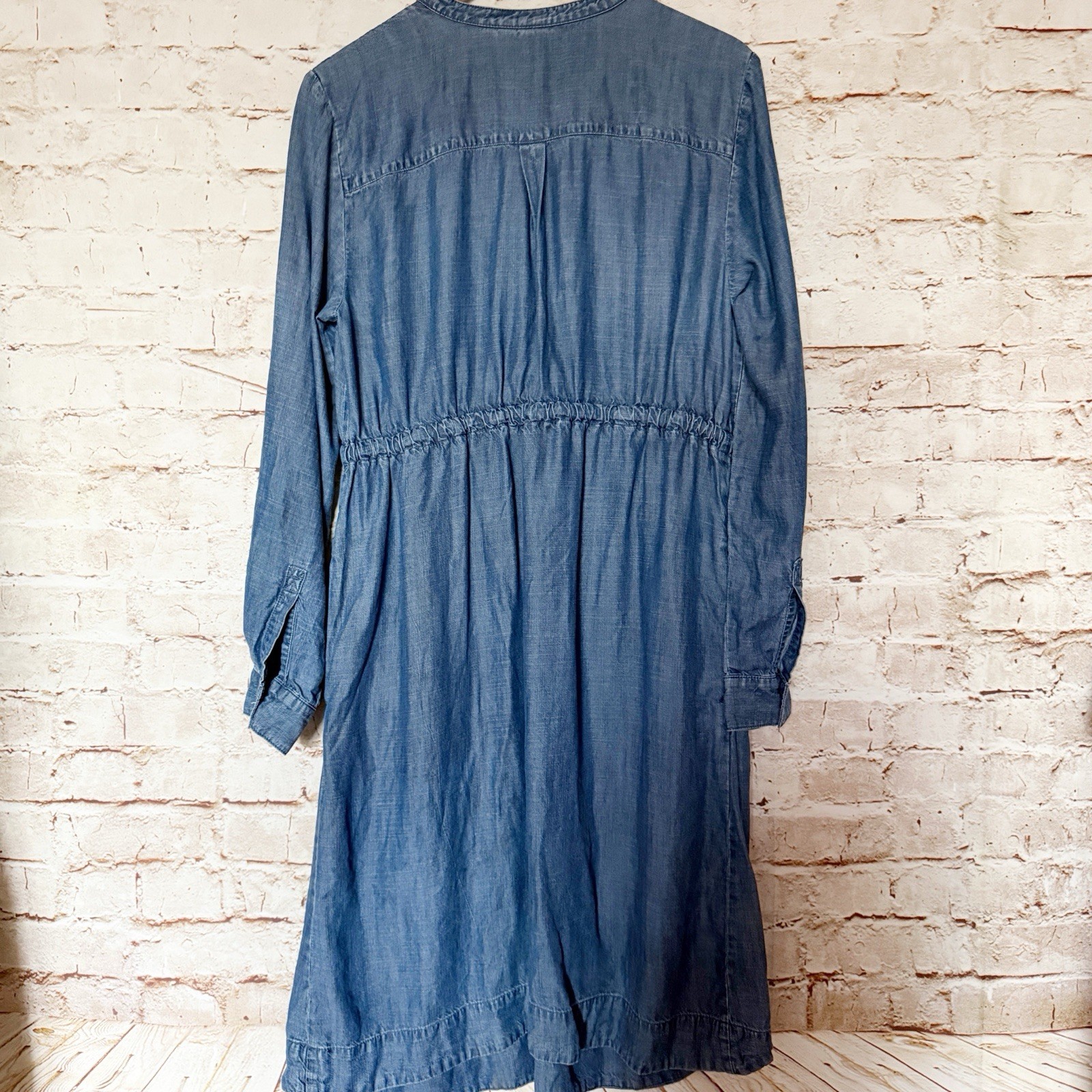 Gap Womens Maternity Chambray Drawstring Shirt Dr… - image 7