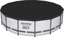 Bestway 58038-19 Flowclear Swimming Pool Cover for Steel Pro Max Round Pools, 15