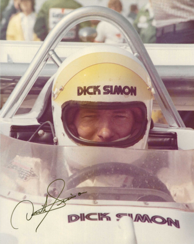 Autographed  Dick Simon USAC IndyCar  Racing Photograph