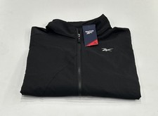 Reebok Mens Running Woven Jacket, Black, Size...