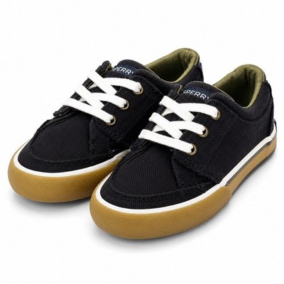 Sperry Toddler Boys Navy Blue Canvas Memory Foam Sneakers Size 5M