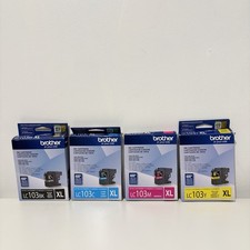 Genuine Brother LC103XL Black Color 4PK Ink Cartridges MFC-J4610DW MFC-J470DW