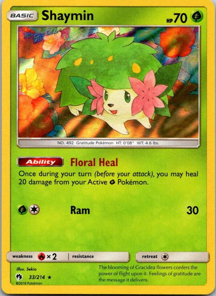 Shaymin 33/214 Holo R Lost Thunder Pokemon Holo NM