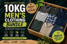 10KG Mens Clothing A Grade Job Lot Bundle Reseller Mixed Sizes Brands