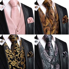 Fashion Mens Vest Red Green Blue Waistcoat Wedding Formal Casual Suit Gilet