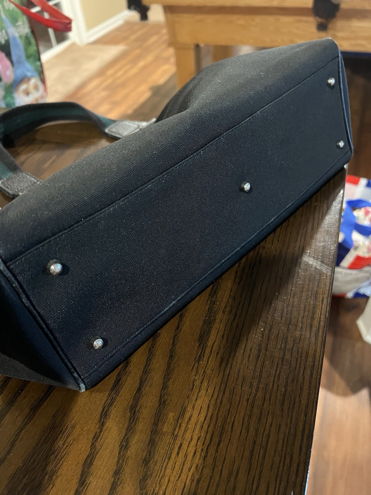 GUCCI Sherry Nylon Leather Tote Bag Hand Bag Black 145758 Classic VGT thumbnail 13