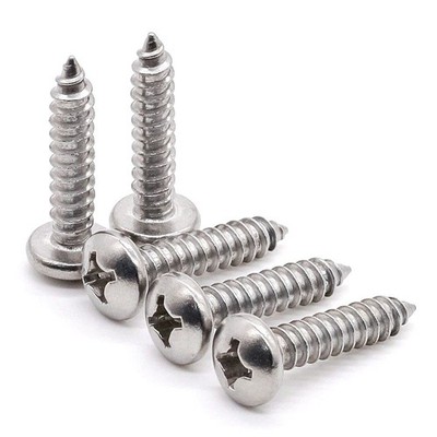 #14 x 1-1/2'' 30 pcs Pan Head Self Tapping Screws 18/8 Stainless Steel 304 Phi