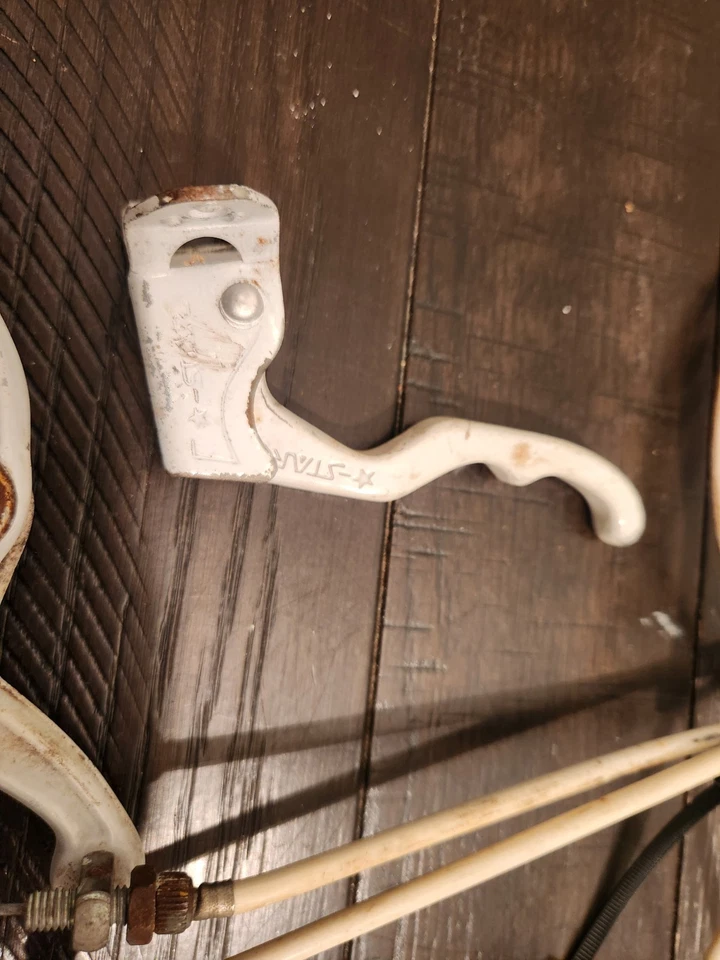 Freno delantero Chang Star MX 890 + palanca blanca Old School BMX 1987 Schwinn Predator Foto 3 de 4