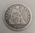 1877-S Seated Liberty Silver Quarter 25C - San Francisco Mint
