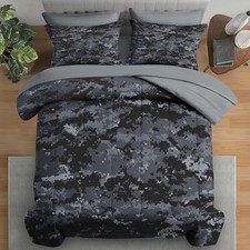 Comforter Set Size, Camouflage Camo Military 7 Pcs Bedding for Full Retro Camo