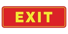 Standard Exit Wall or Door Sign | Durable Plastic and Easy Installation | Dou...
