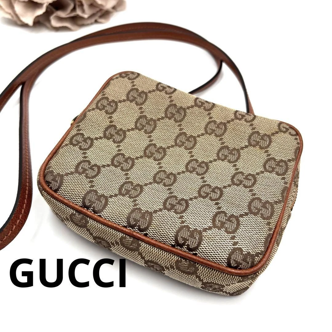 GUCCI sac bandoulière mini sac micro sac GG marron #PG8SU6