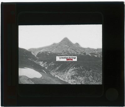 Sugar Loaf, Mountain, photo glass plate, black & white, positive 8.5x10 cm