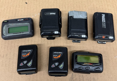 (LOT OF 7) PAGERS -JTECH, PAGENET, MOTOROLA FLEX, ARCH -SOLD FOR PARTS ONLY