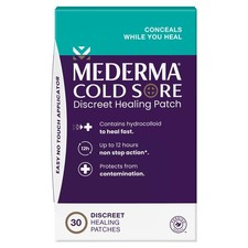 Mederma Cold Sore Discreet Patch - Hydrocolloid 30 Count Pack of 1 , White