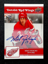 MIKE FOLIGNO 2025-26 DETROIT RED WINGS CENTENNIAL AUTOGRAPHS RED 25-26 #60   057